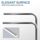 Alternate image 2 for Juvale Towel Rack Towel Stand, 2 Parallel Arm, Freestanding with Weighted Base, Chrome Metal