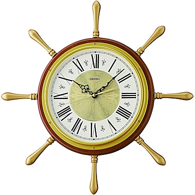 Seiko 19" Rei Nautical Helm Wall Clock. View a larger version of this product image.