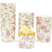 Sparkle and Bash Floral Cupcake Wrappers (Vintage, 50 Pack)