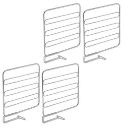 mDesign Versatile Metal Wire Closet Shelf Divider and Separator
