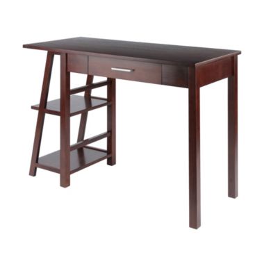 Winsome Portable Home Aldric Writing Desk, Walnut. View a larger version of this product image.