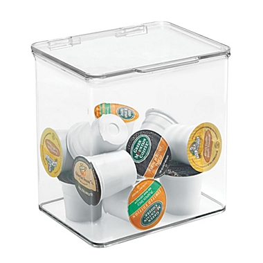 mDesign Plastic Stackable Household Storage Container with Lid. View a larger version of this product image.