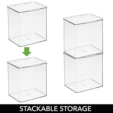 mDesign Plastic Stackable Household Storage Container with Lid. View a larger version of this product image.