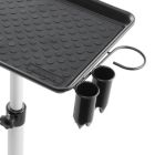 Alternate image 3 for Saloniture Rolling Salon Aluminum Instrument Tray - Portable Hair Stylist Trolley with Accessory Caddy and Mat