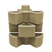Good Ideas 1340-VVG3-DESVenetian Lightweight Vertical Stacking Garden Planter with Drain Holes, 3 Pack - Desert Sand