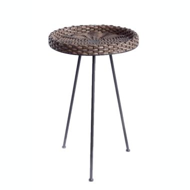 TX USA Zola Resin Wicker Decorative End Table - Black. View a larger version of this product image.