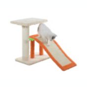 Armarkat X2101 Two Level Platform Scratcher Premium Cat Tree - Beige/Orange