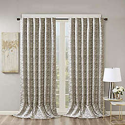 JLA Home SUN SMART Cassius Jacquard Blackout Curtain for Bedroom, Luxury Gold Single Window Living Family-Room Kitchen, Rod Pocket, 1-Panel Pack, 50 x 108 in, Grey/Silver