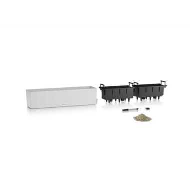 Lechuza USA 31" White All In One Stone Finish Planter. View a larger version of this product image.