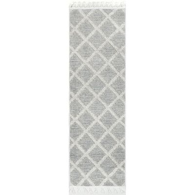 2 Sizes **FREE DELIVER Details about   Eileen Geometric Pattern Silver Ivory Modern Rug Runner 