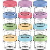 KeaBabies Baby Food Glass Containers, 4 oz Leak-Proof, Microwavable, Baby Food Container, Freezer, Dishwasher Safe (Nord)