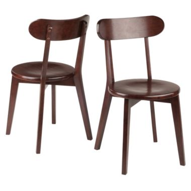 Pauline 2-Pc H-Leg Chair Set, Walnut. View a larger version of this product image.