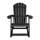 Alternate image 3 for Flash Furniture Savannah Commercial Grade All-Weather Poly Resin Wood Adirondack Rocking Chair with Rust Resistant Stainless Steel Hardware in Black - Set of 2