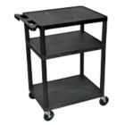 Alternate image 0 for Luxor LP34-B - 34" H A/V Cart - Three Shelves