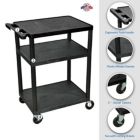 Alternate image 1 for Luxor LP34-B - 34" H A/V Cart - Three Shelves