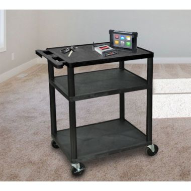 Luxor LP34-B - 34" H A/V Cart - Three Shelves. View a larger version of this product image.