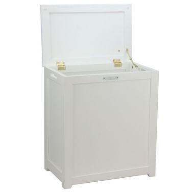 Oceanstar Design Group Oceanstar Storage Laundry Hamper, White. View a larger version of this product image.