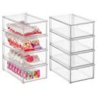 Alternate image 2 for mDesign Stackable Kitchen Storage Bin Box with Pull-Out Drawer - Clear