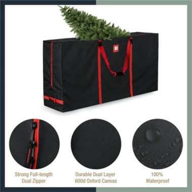 Tree Nest Artificial Christmas Tree Storage Bag For 9ft Christmas Tree Waterproof Box, Canvas Oxford Fabric, Black. View a larger version of this product image.