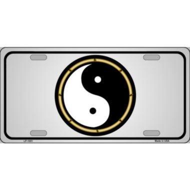 Smart Blonde Yin and Yang Novelty Vanity Metal License Plate Tag Sign. View a larger version of this product image.