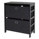 Alternate image 0 for Winsome Torino 3-Piece Set Storage Shelf w/ Black Fabric Baskets - Espresso