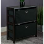 Alternate image 1 for Winsome Torino 3-Piece Set Storage Shelf w/ Black Fabric Baskets - Espresso