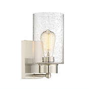 1-Light Wall Sconce in Brushed Nickel by Meridian Lighting M90013BN