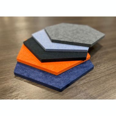 Luxor Reclaim Stick-On Decorative Acoustic Panels - Navy Blue 6-Pack. View a larger version of this product image.