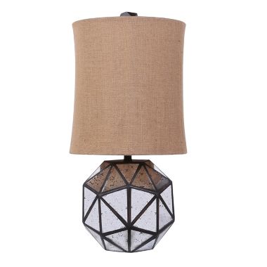 TX USA Izzie Industrial Style Metal and Mirror Table Lamp - Natural. View a larger version of this product image.