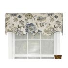 Alternate image 1 for RLF Home Ophelia Regal Style All Season Valance Blue Color 3" Rod Pocket 50W x 17L