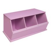 Badger Basket Co. Three Bin Stackable Storage Cubby - Lilac