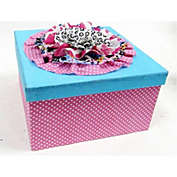 Contemporary Home Living 8.25" Pink and Blue Contemporary Square Gift Box