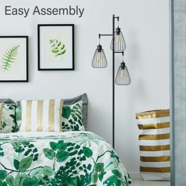 Hooya Imp.& Exp.  67" Industrial 3-Light Floor Lamp Tree. View a larger version of this product image.