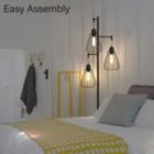 Alternate image 2 for Hooya Imp.& Exp.  67" Industrial 3-Light Floor Lamp Tree