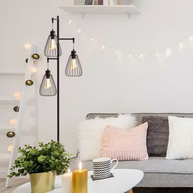 Hooya Imp.& Exp.  67" Industrial 3-Light Floor Lamp Tree. View a larger version of this product image.