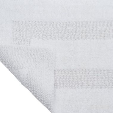 Somerset Home 24"x60" Cotton Reversible Long Bath Rug in White. View a larger version of this product image.