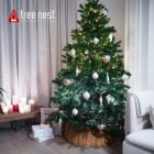 Alternate image 1 for Tree Nest Christmas Christmas Weaved Basket Design Tree Stand, Brown, Large