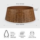 Alternate image 2 for Tree Nest Christmas Christmas Weaved Basket Design Tree Stand, Brown, Large