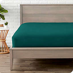Bare Home Fitted Bottom Sheet - Premium 1800 Ultra-Soft Wrinkle Resistant Microfiber - Hypoallergenic - Deep Pocket (Emerald, Twin XL)