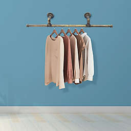 Kitcheniva Industrial Pipe Clothes Rod Rack Wall-Mount Garment Storage Rack