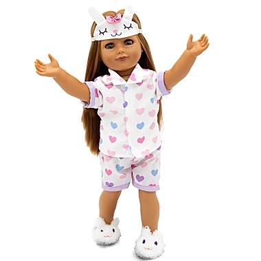 Playtime By Eimmie 18 Inch Doll with Clothing and Backpack Case Allie. View a larger version of this product image.