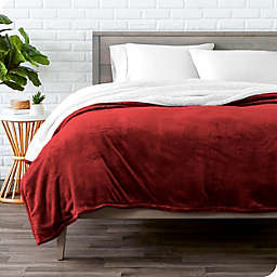 Bare Home Sherpa Fleece Blanket - Fluffy & Soft Plush Bed Blanket - Hypoallergenic - Reversible - Lightweight (Red, King)