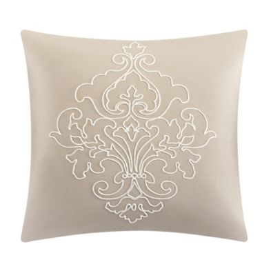 Chic Home Hubli Comforter Set Embroidered Pattern Heathered Bedding - Decorative Pillows Shams Included - 5 Piece - Queen 92x96", Beige. View a larger version of this product image.