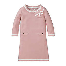 Hope & Henry Girls' Milano Tipped Sweater Dress (Rose, 12-18 Months)