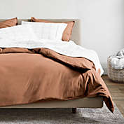 Bare Home 100% Organic Cotton Duvet Cover Set - Smooth Sateen Weave - Warm & Luxurious - Eco-friendly (Dusty Rose, Full/Queen)