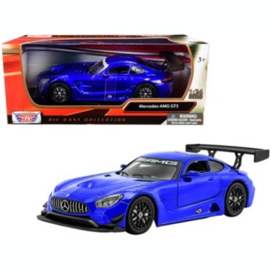 Carfaxo Mercedes AMG GT3 Bright Blue 1/24 Diecast Model Car by Motormax. View a larger version of this product image.