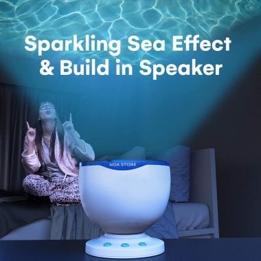 Calming Autism Sensory Led Light Projector Toy Relax Blue Night Music Projection. View a larger version of this product image.