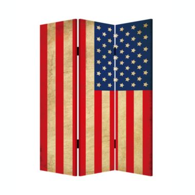 Screen Gems Home Decorative American Flag Screen Room Divider 3 Panel. View a larger version of this product image.