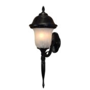 Special Lite Products Glenn Aire Medium Bottom Mount Light with Alabaster Glass - Black