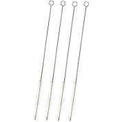 Juvale 4 Pack Straw Cleaner Brush, Extra Long Stainless Steel Metal Bristles (12 inch)